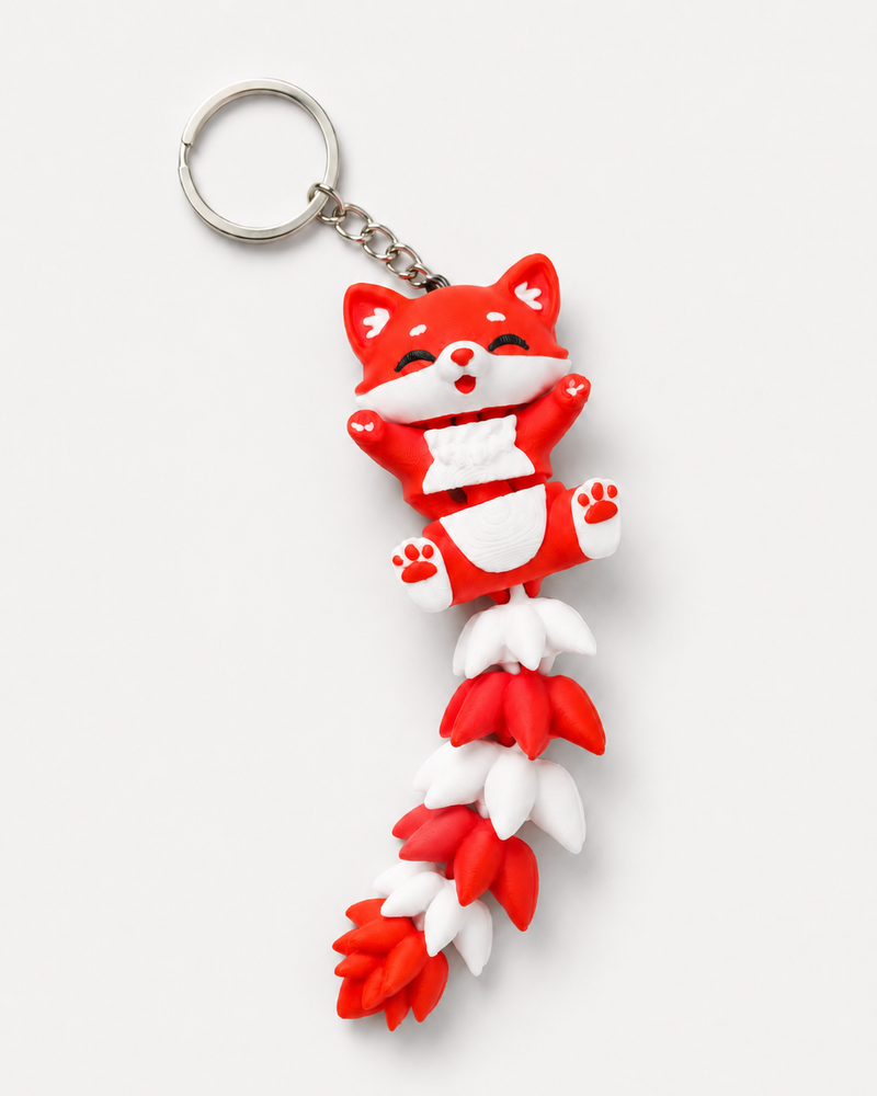 Flexy Kırmızı Kedi Anahtarlık